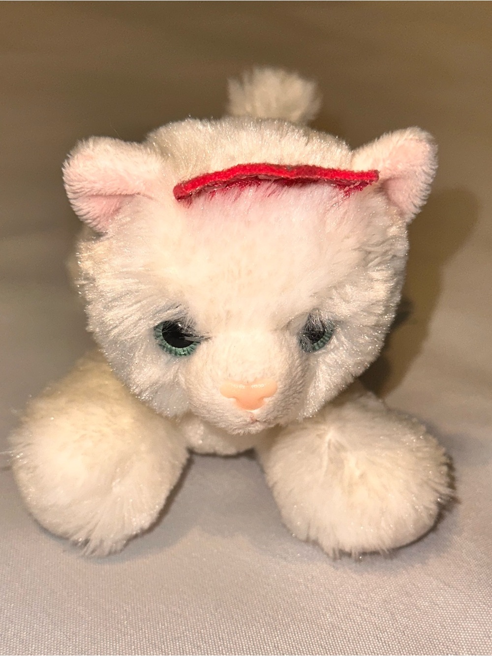 Aurora Princess White Kitten with Pink Crown Plush Stuffed Animal